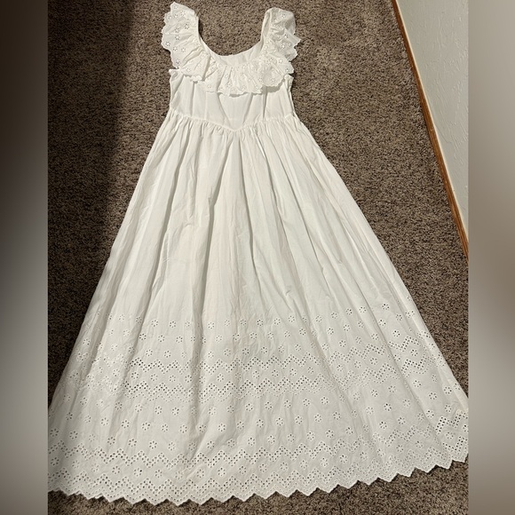 100% organic cotton White maxi Dress Liesel Dress White Size Medium. - Picture 3 of 7
